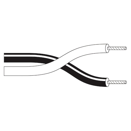 Belden Lead Wire, AWM, 18 AWG, Black/White, Stranded, 300V AC, 1000 ft 8460 0631000